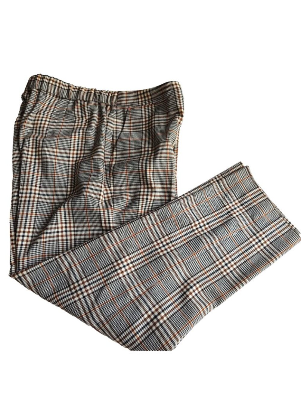 Tommy Hilfiger Multicolor Plaid Pattern Cropped Slacks Women's (36x27.5) Size 16 - Picture 3 of 9